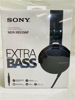 Sony On-Ear Headphones with Mic (MDRXB550AP/B)