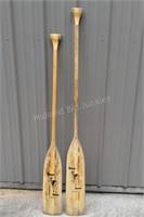 Wood Canoe Paddles for Front & Back