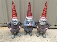 Three Garden Gnomes