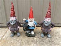 Three Garden Gnomes, Resin