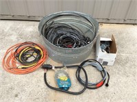 Galvanized Wash Tub Full of Electrical Supplies