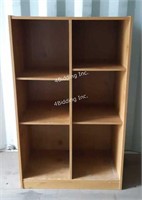 Brown Cubby Style Book Case/Basket Rack