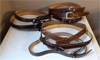 NEW Men's Belts - 9 Leather Belts - Small- Med