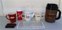 Tim Hortons Mugs, travel cup & license plate frame
