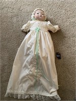 Vintage Doll in Christening Gown