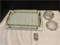 Dresser Tray & Crystal Container