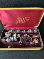 Fine Lot of Costume Jewelry and Case
