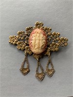 Fine Cameo Type Vintage Brooch