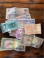 Lot of Many Foreign and Domestic Bank Notes