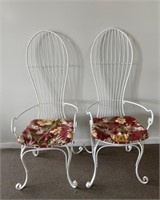 Pair of Light Tubular Steel CafŽ Chairs