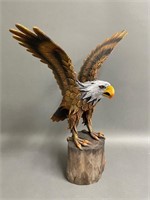 Wooden and Composite Eagle Figure