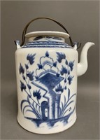 1900's Blue and White Chinese Teapot