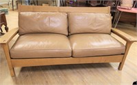 L & JG Stickley wood frame couch w/ cushions