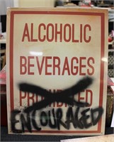 Metal Alcoholic Beverages sign