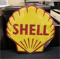 Metal Shell clam sign
