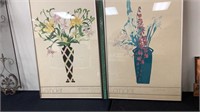2 Lander floral framed prints