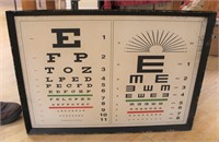 Framed eye chart