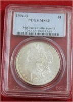 1904O Morgan silver dollar