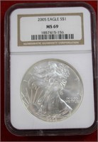 2005 silver eagle coin