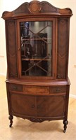 1920's curve front china cabinet