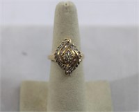 10k gold and diamond ring