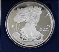 Half pound silver eagle coin