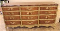 Vintage 12 drawer French Provincial dresser