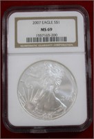2007 silver eagle coin