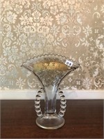 Fancy Old Gilt Decorated Fan Shaped Vase