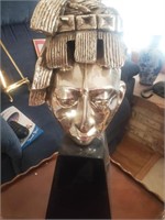 Silverplated D'argent Mayan Bust Reproduction