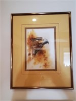 Framed, Signed Hawk Art, Menchego