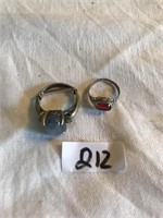 (2) Vintage silver Rings