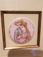 Framed  Porcelain Miniature, Coa