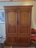 Large Hardwood Entertainment Unit