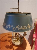 Vintage Lamp, Green Metal Shade