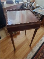 Vintage Wood Accent Table, Square
