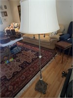 Metal Base Floor Lamp W/ Shade, Pull Chain