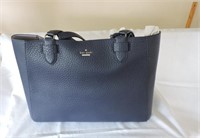 Kate Spade Pebbled Leather Navy Tote