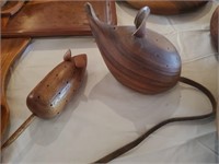 2pc Wood Mice, Toothpick Serving
