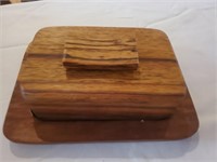Wood Butter/ Cheese Covered Dish