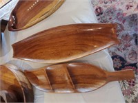 2pc Wood Oblong Trays