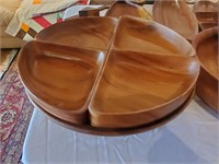 Wood Sectioned Snack Dish