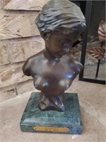 Bronze? Woman Bust, By C. Levy