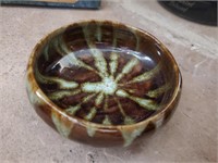 Round Ceramic Bowl, Signed