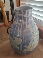 Blue/ White Ceramic Vase, Marked