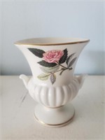 Wedgwood Bone China Small Vase, Pink Flower