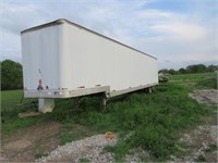 1985 Dorsey 53' Foot Box Trailer w/ Ramps, Winch