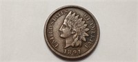 1891 Indian Head Cent Penny High Grade