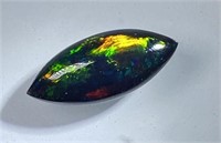 Certified 2.85 Cts Natural Black Opal
