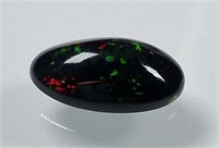 Certified 4.70 Cts Natural Black Opal